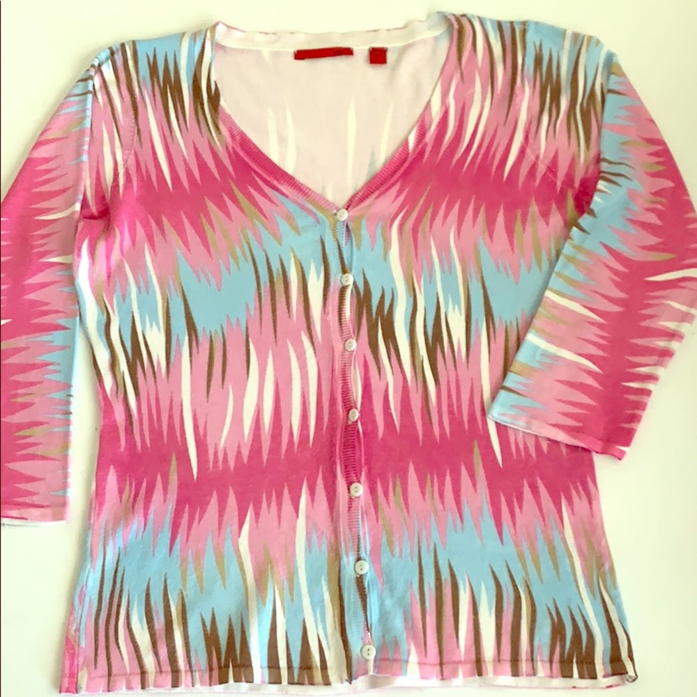 RED label multicolor long sleeve cardigan